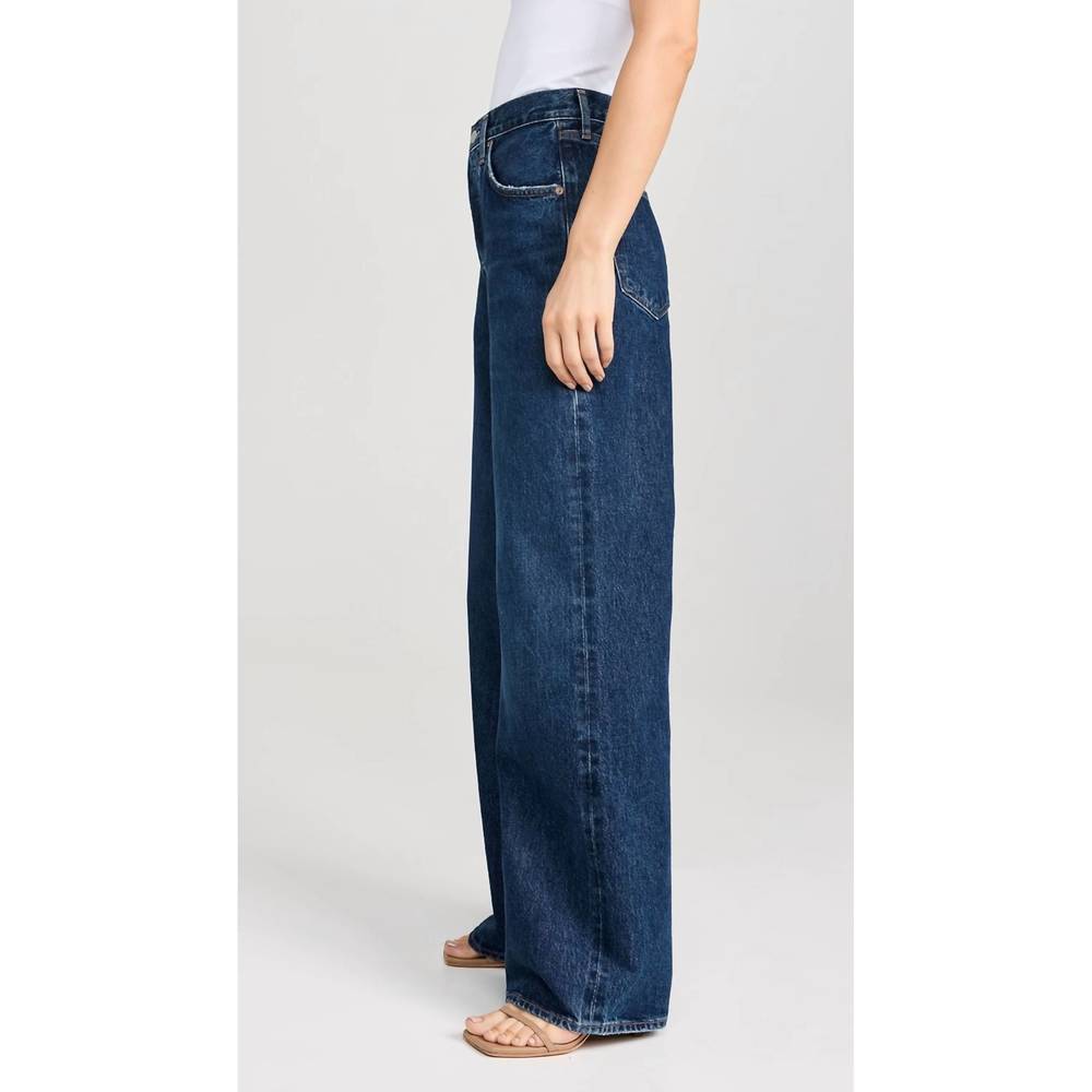 NEW AGOLDE dame high rise wide leg jeans in enamour - Picture 3 of 5